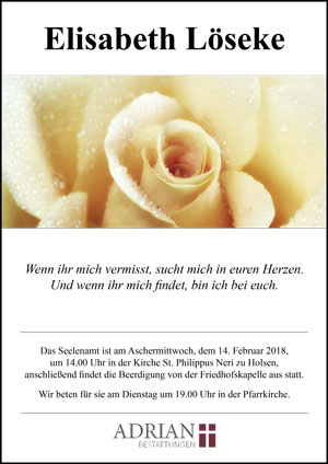 Bild für die Friedhofskapelle mit Rose in pink
